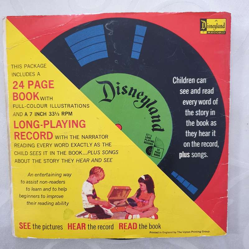Walt Disney - The Aristocats with Book - Vinyl 7" Record - Very-Good+ Quality (VG+)