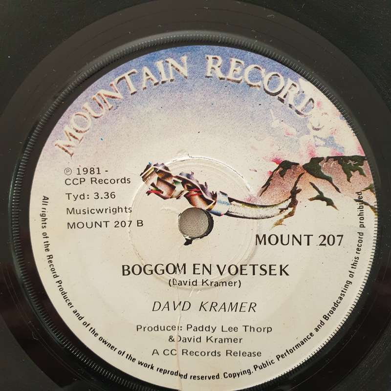 David Kramer  Hak Hom Blokkies / Boggom En Voetsek - Vinyl 7" Record - Very-Good- Quality (...