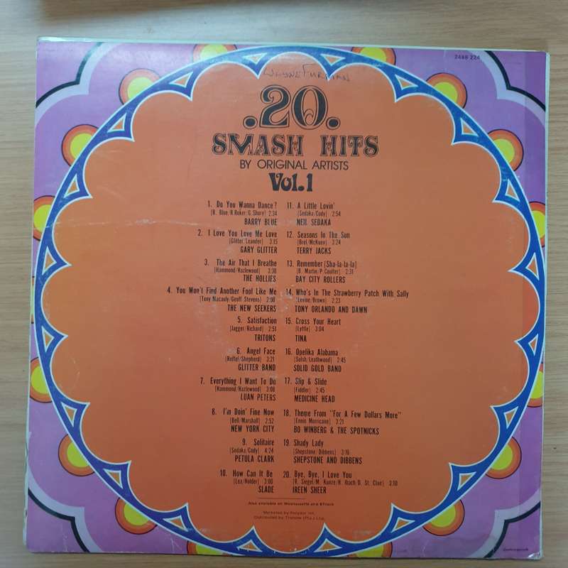 20 Smash Hits by Original Artists - Vinyl LP Record - Very-Good+ Quality (VG+)
