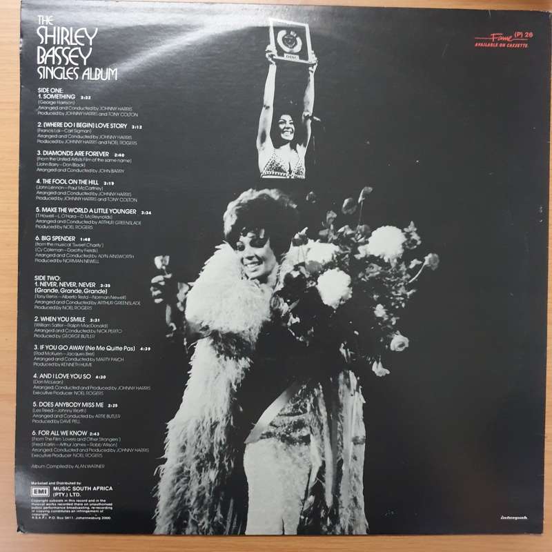 The Shirley Bassey Singles Album - Vinyl LP Record - Very-Good+ Quality (VG+)