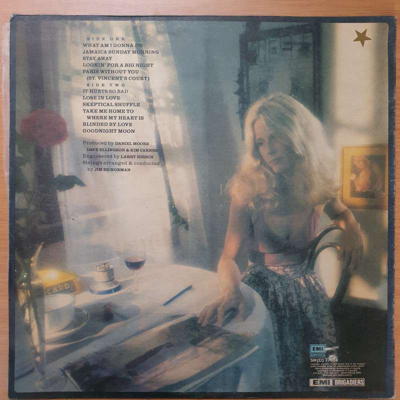 Kim Carnes  St Vincent's Court (Rare SA) - Vinyl LP Record - Very-Good+ Quality (VG+)