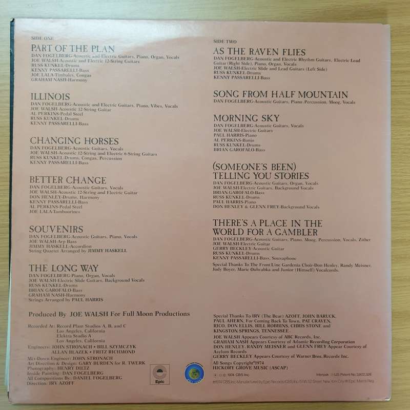 Dan Fogelberg  Souvenirs - Vinyl LP Record - Very-Good+ Quality (VG+)