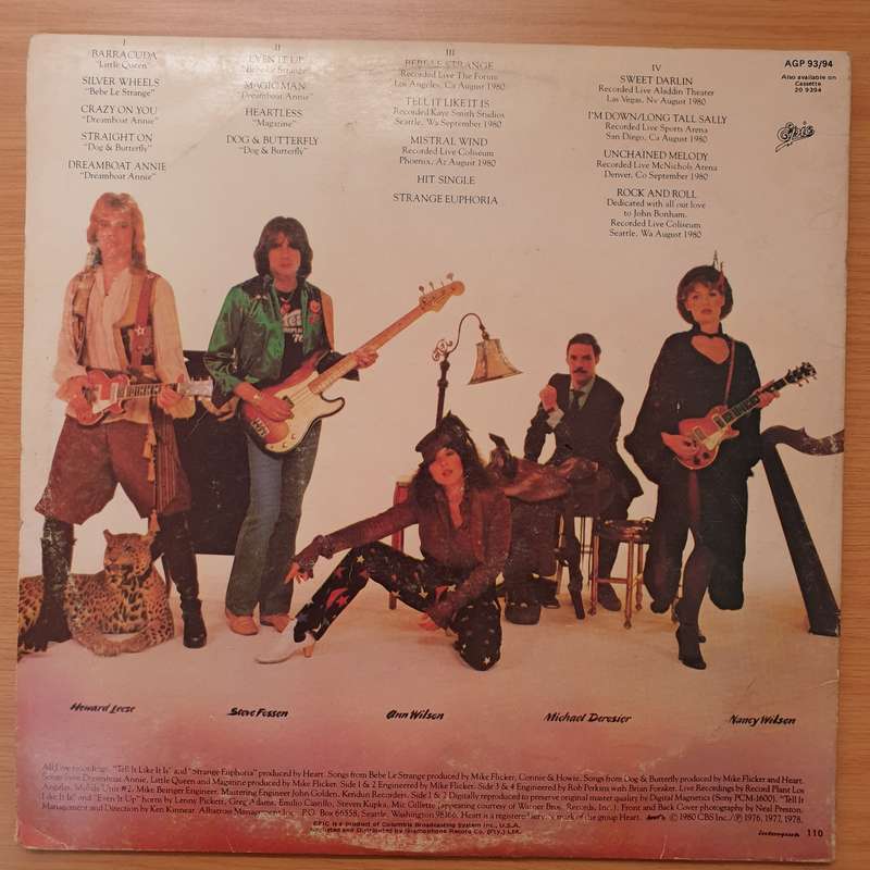 Heart  Greatest Hits / Live - Double Vinyl LP Record - Very-Good- Quality (VG-)