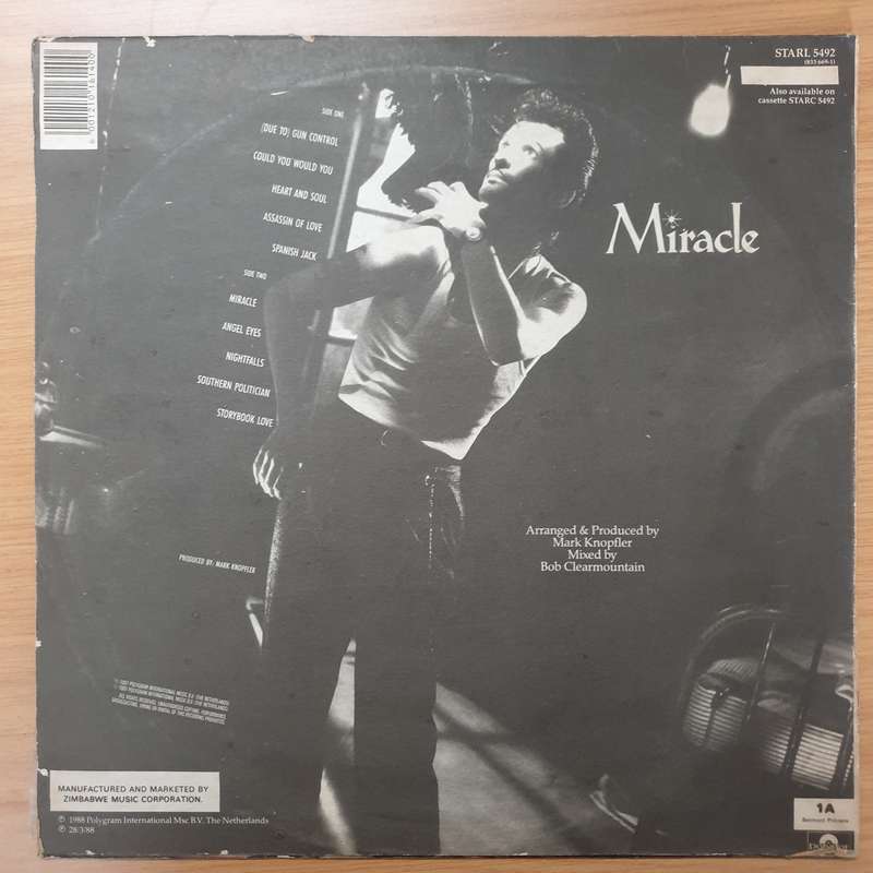 Willy DeVille  Miracle (Rhodesia) - Vinyl LP Record - Very-Good+ Quality (VG+)