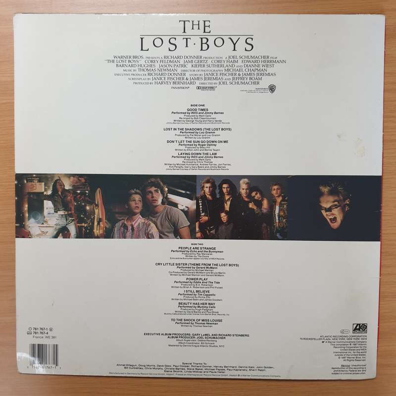 The Lost Boys (Original Motion Picture Soundtrack) - Vinyl LP Record - Very-Good+ Quality (VG+)