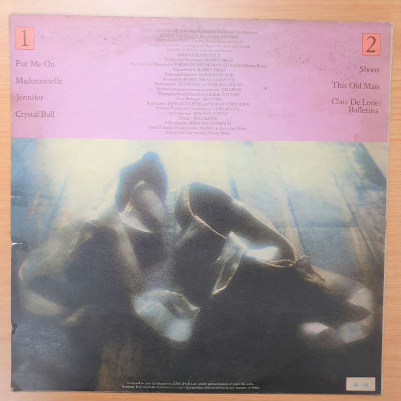 Styx  Crystal Ball - Vinyl LP Record - Very-Good+ Quality (VG+)
