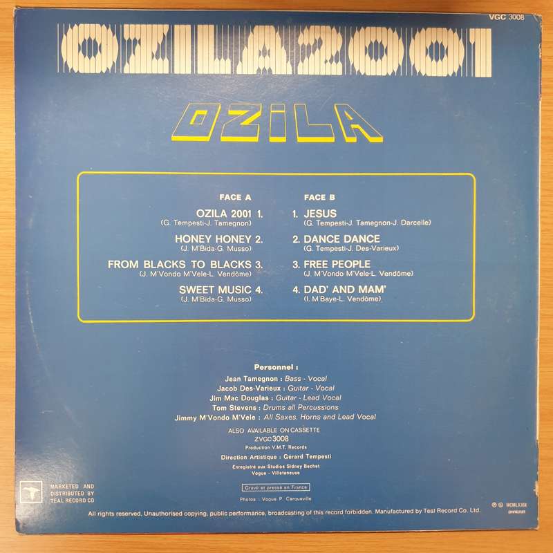 Ozila  Ozila 2001 - Vinyl LP Record - Very-Good+ Quality (VG+)