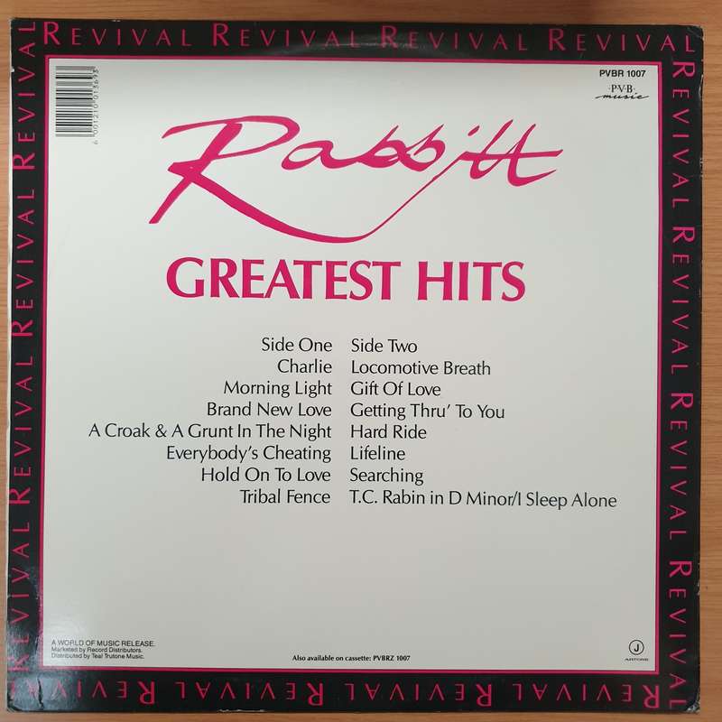 Rabbitt  Greatest Hits - Vinyl LP Record - Very-Good+ Quality (VG+)