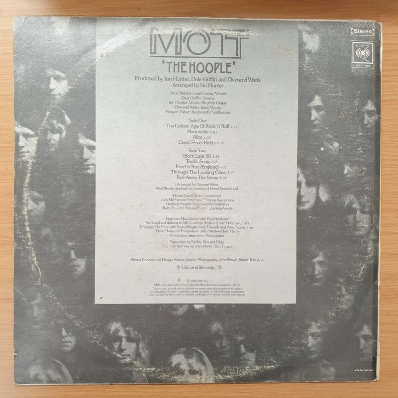 Mott The Hoople  Mott The Hoople - Vinyl LP Record - Very-Good+ Quality (VG+)