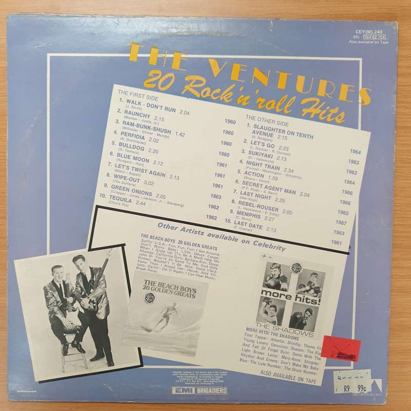 The Ventures - 20 Rock 'n' Roll Hits - Vinyl LP Record - Opened  - Very-Good+ Quality (VG+)