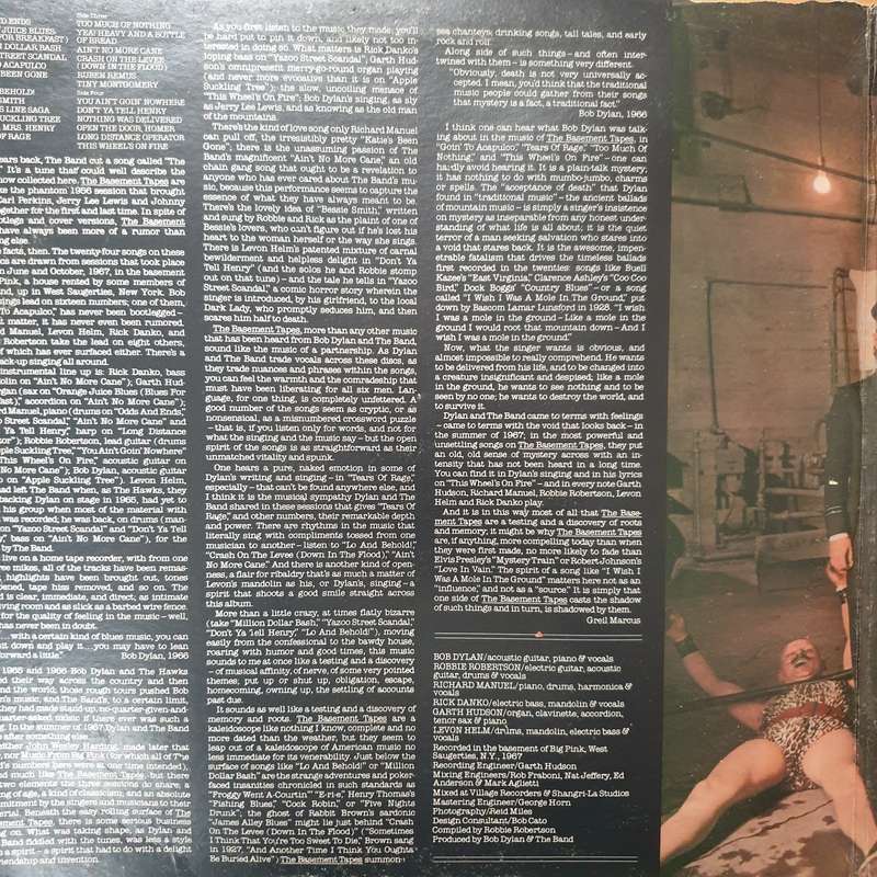 Bob Dylan & The Band  The Basement Tapes - Double Vinyl LP Record - Opened  - Very-Good Qua...