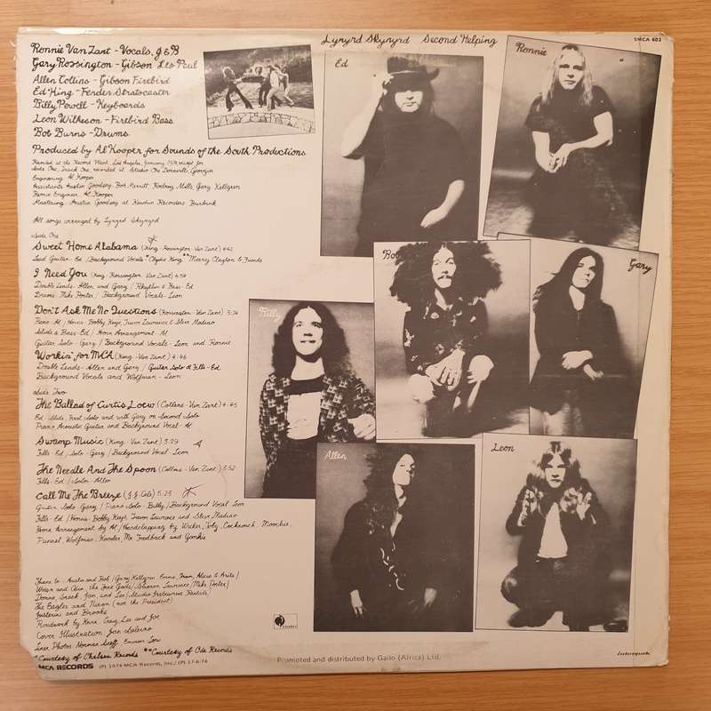 Lynyrd Skynyrd  Second Helping - Vinyl LP Record - Very-Good+ Quality (VG+)