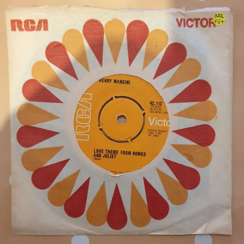 Henry Mancini  Love Theme From Romeo And Juliet / The Windmills Of Your Mind -  Vinyl 7" Recor...