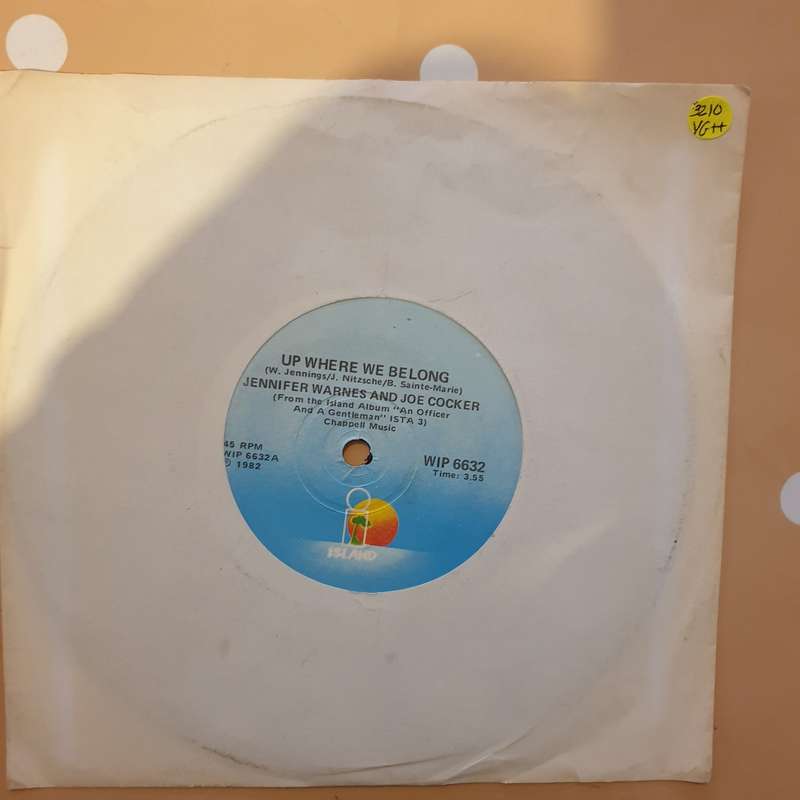 Joe Cocker / Jennifer Warnes  Up Where We Belong - Vinyl 7" Record - Very-Good+ Quality (VG+)