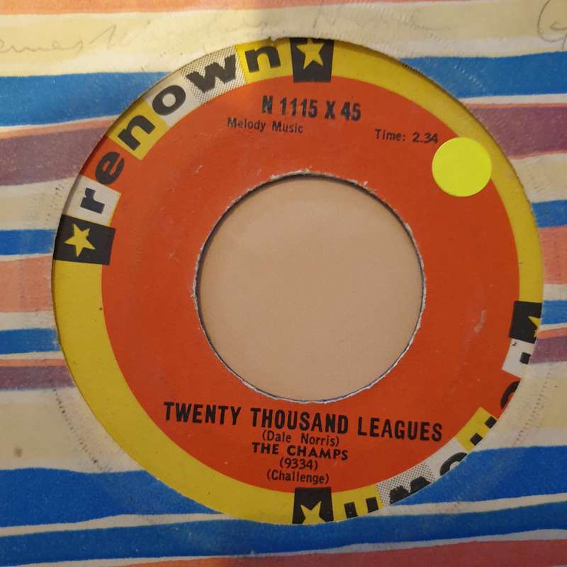 The Champs  Too Much Tequila / Twenty Thousand Leagues -  Vinyl 7" Record - Very-Good+ Qual...