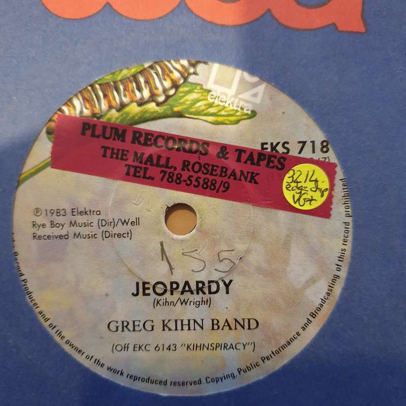 Greg Kihn Band  Jeopardy -  Vinyl 7" Record - Very-Good+ Quality (VG+)