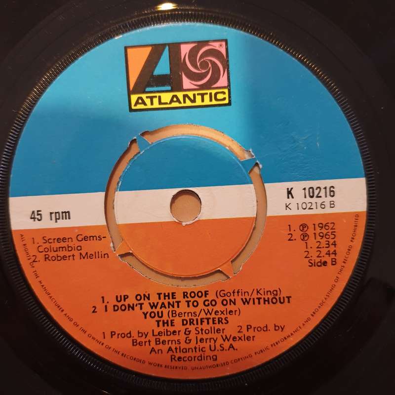 The Drifters  Come On Over To My Place - Vinyl 7" Record - Very-Good+ Quality (VG+)