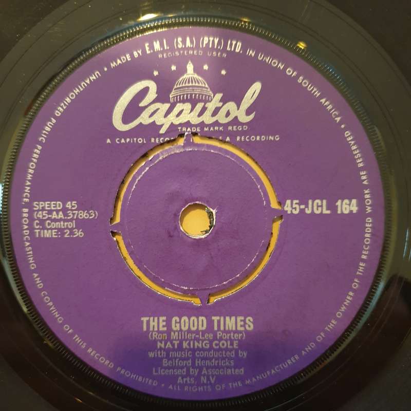 Nat King Cole  Ramblin' Rose - Vinyl 7" Record - Very-Good+ Quality (VG+)