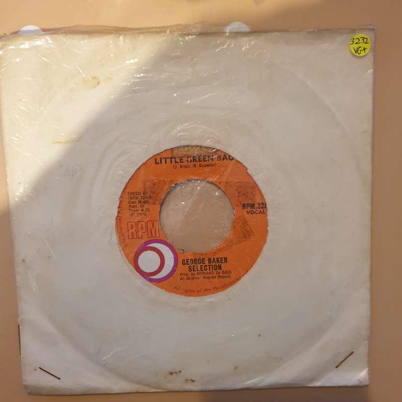 George Baker Selection  Little Green Bag - Vinyl 7" Record - Very-Good+ Quality (VG+)