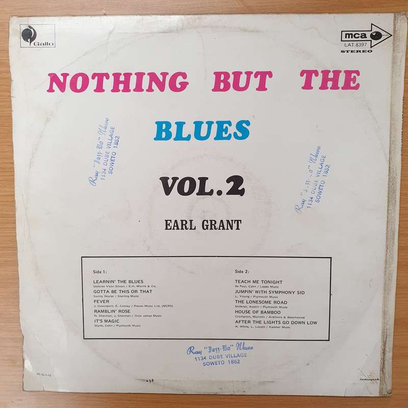 Earl Grant  Nothin' But The Blues Vol 2 - Vinyl LP Record - Very-Good Quality (VG)