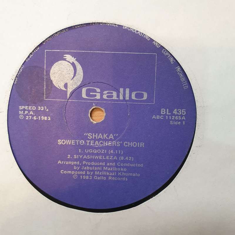 Soweto Teachers Choir  U Shaka  - Vinyl LP Record - Very-Good Quality (VG)