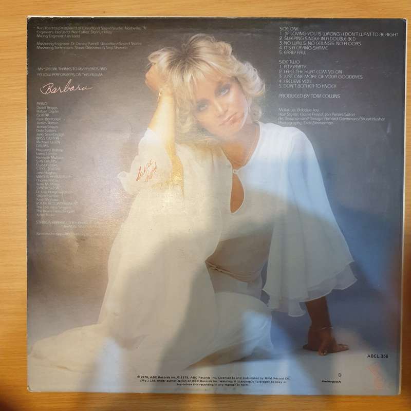 Barbara Mandrell  Moods - Vinyl LP Record - Very-Good+ Quality (VG+)