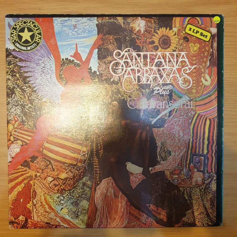 Santana  Abraxas Plus Caravanserai - Double Vinyl LP Record - Very-Good+ Quality (VG+)