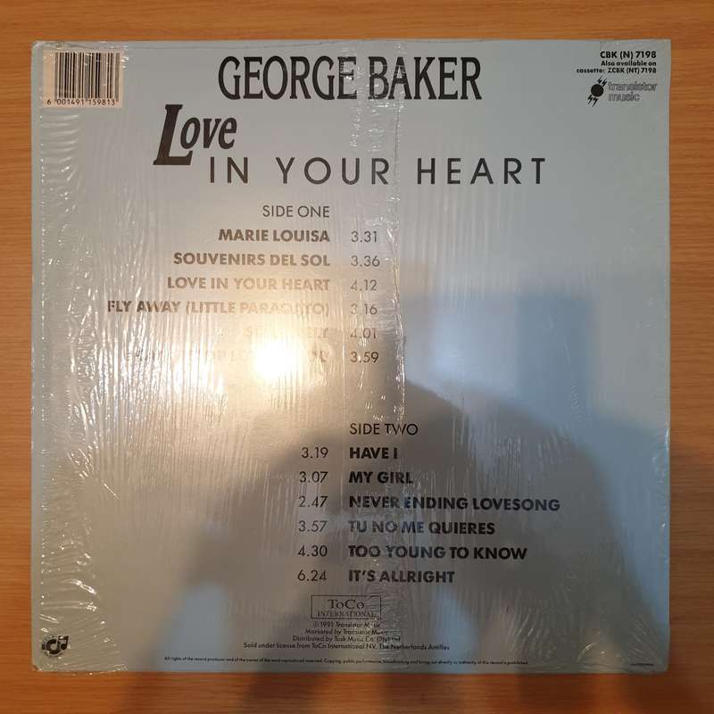 George Baker  Love In Your Heart - Vinyl LP Record - Very-Good+ Quality (VG+)