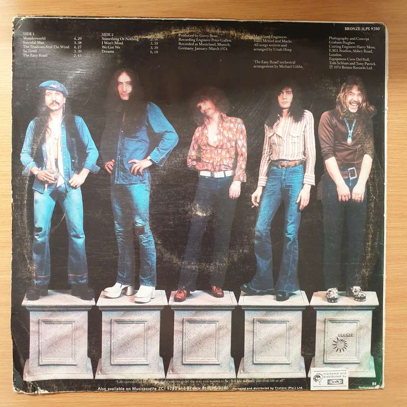 Uriah Heep  Wonderworld - With Lyrics Sheet - Vinyl LP Record - Very-Good+ Quality (VG+)