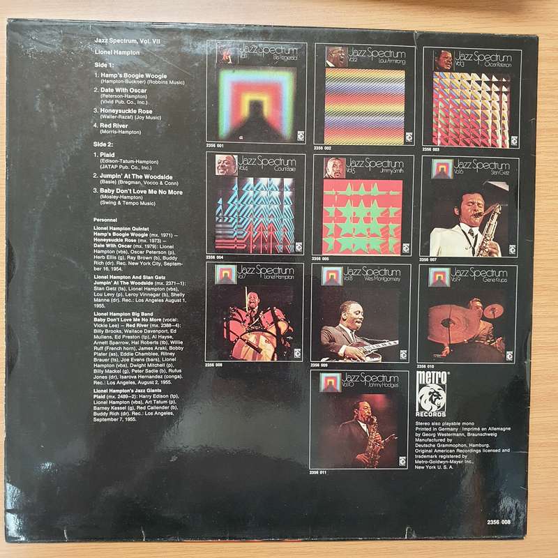 Lionel Hampton  Jazz Spectrum Vol. 7 - Vinyl LP Record - Very-Good+ Quality (VG+)
