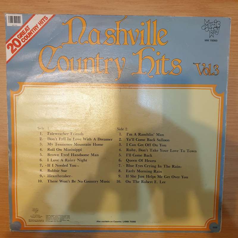 Nashville Country Hits Vol.3 - Vinyl LP Record - Very-Good+ Quality (VG+)