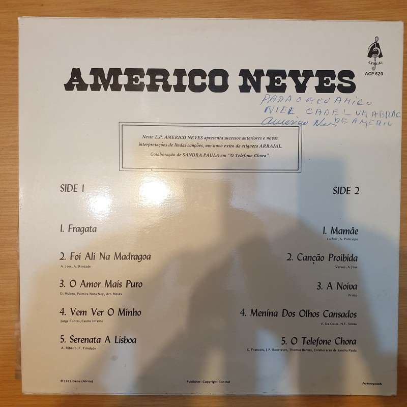 A Noiva - Americo Neves - Vinyl LP Record - Very-Good+ Quality (VG+)