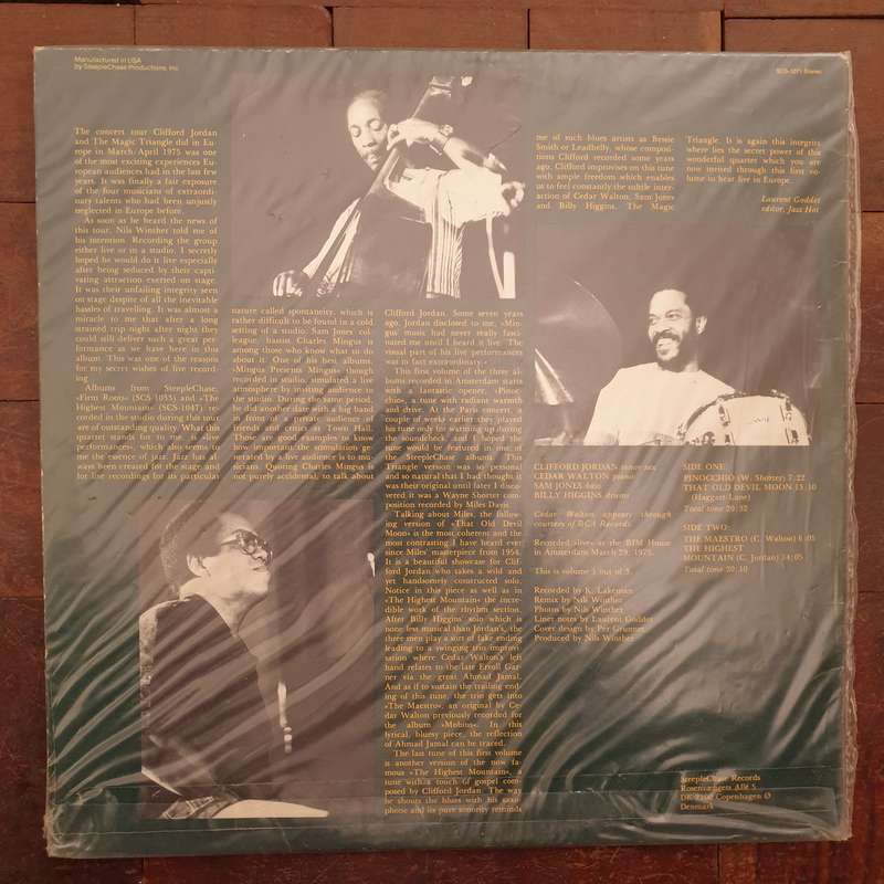 Clifford Jordan & The Magic Triangle  On Stage Vol. 1 -  Vinyl LP Record - Very-Good+ Quality ...