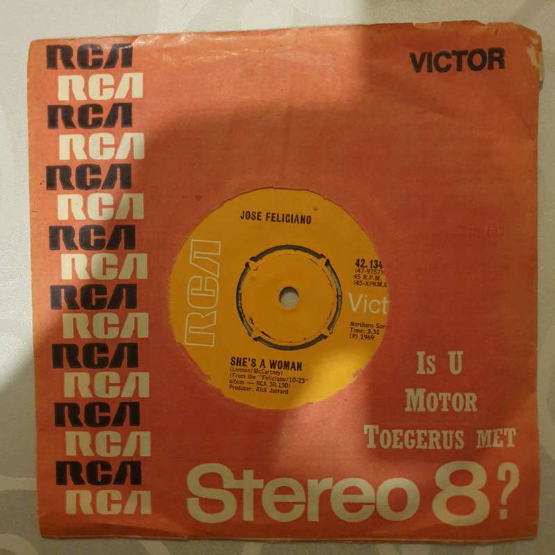 Jose Feliciano - Rain - Vinyl 7" Record - Very-Good+ Quality (VG+)