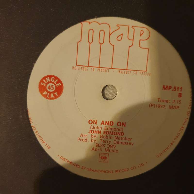 John Edmond  Every Day, Every Night / On And On - Vinyl 7" Record - Very-Good+ Quality (VG+)