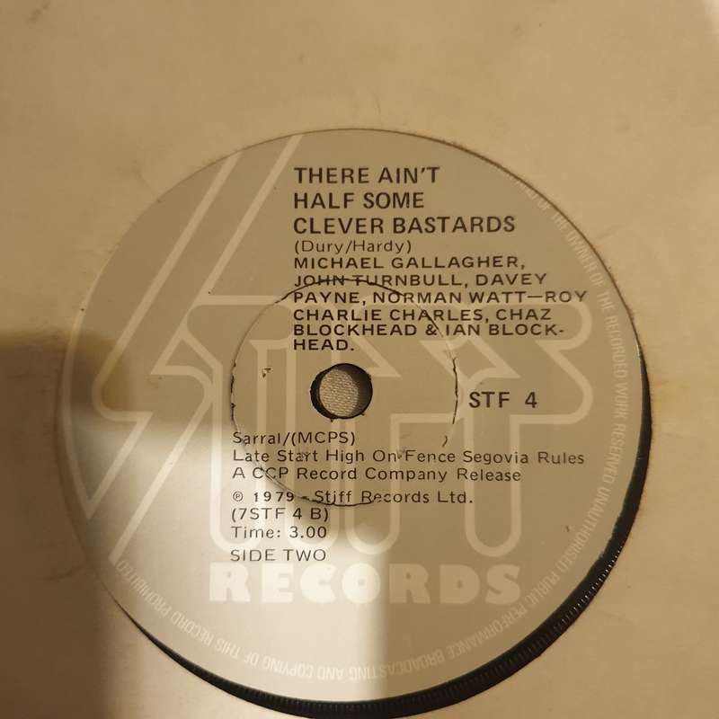 Ian & The Blockheads  Hit Me With Your Rhythm Stick  - Vinyl 7" Record - Very-Good+ Quality...