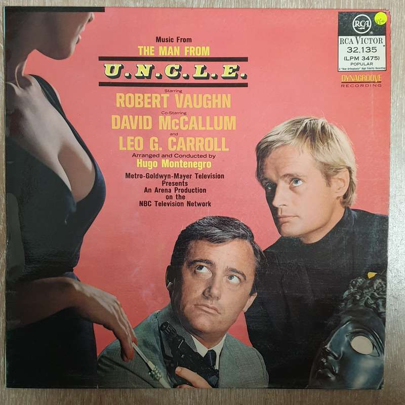 The Man From U.N.C.L.E. - Hugo Montenegro  Vinyl LP Record  - Very-Good+ Quality (VG+)