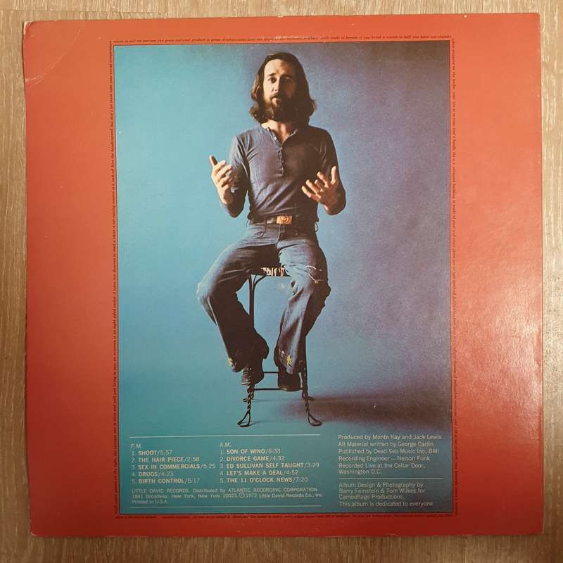 George Carlin  FM & AM - Vinyl LP Record - Very-Good+ Quality (VG+)