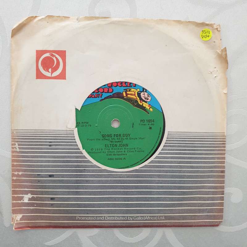 Elton John  Song For Guy - Vinyl 7" Record - Very-Good+ Quality (VG+)