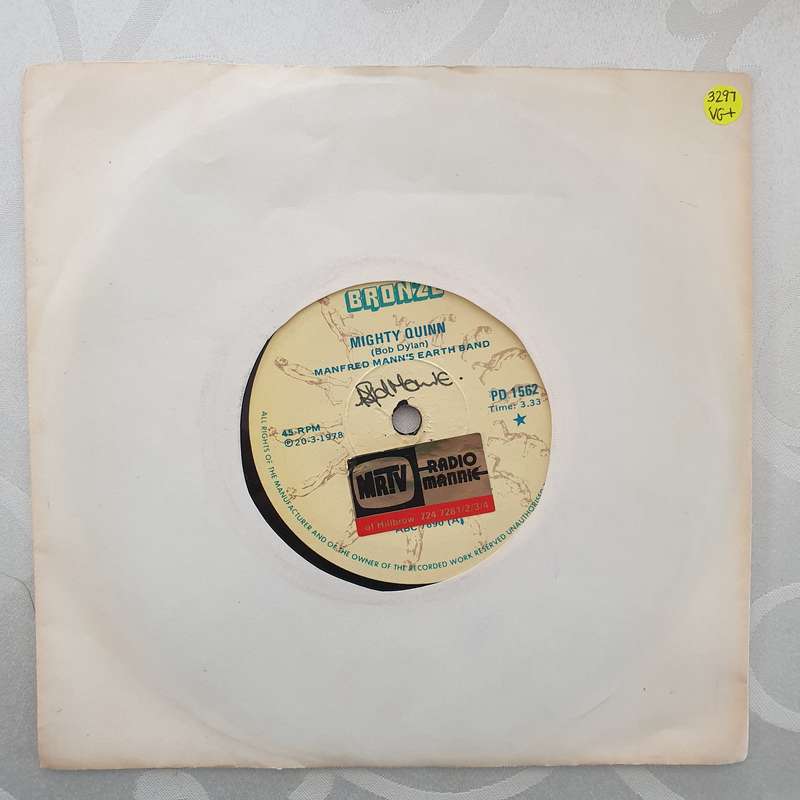 Manfred Mann's Earth Band  Mighty Quinn - Vinyl 7" Record - Very-Good+ Quality (VG+)