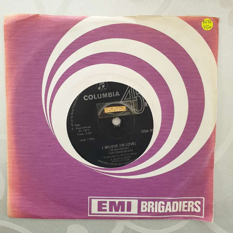 Hot Chocolate  I Believe (In Love) / Caveman Billy - Vinyl 7" Record - Very-Good+ Quality (...