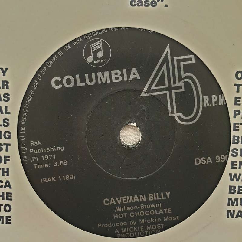 Hot Chocolate  I Believe (In Love) / Caveman Billy - Vinyl 7" Record - Very-Good+ Quality (...