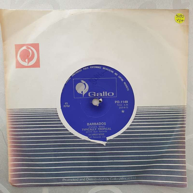 Typically Tropical  Barbados/Sandy - Vinyl 7" Record - Very-Good+ Quality (VG+)