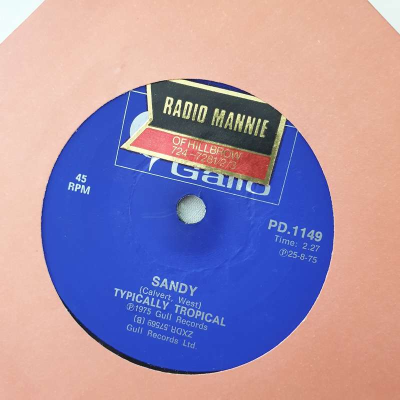 Typically Tropical  Barbados/Sandy - Vinyl 7" Record - Very-Good+ Quality (VG+)