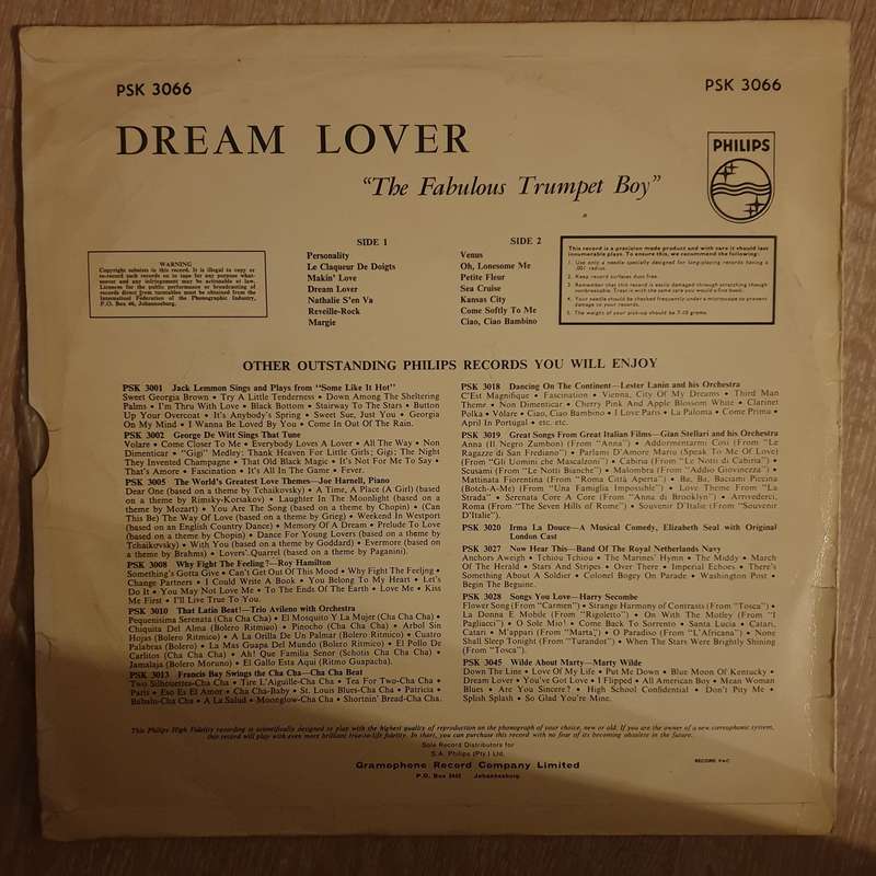 Dream Lover - The Fabulous Trumpet Boy  Vinyl LP Record - Good Quality (G)