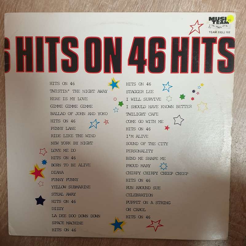 Hits on 46 -  Vinyl LP Record - Very-Good Quality (VG)