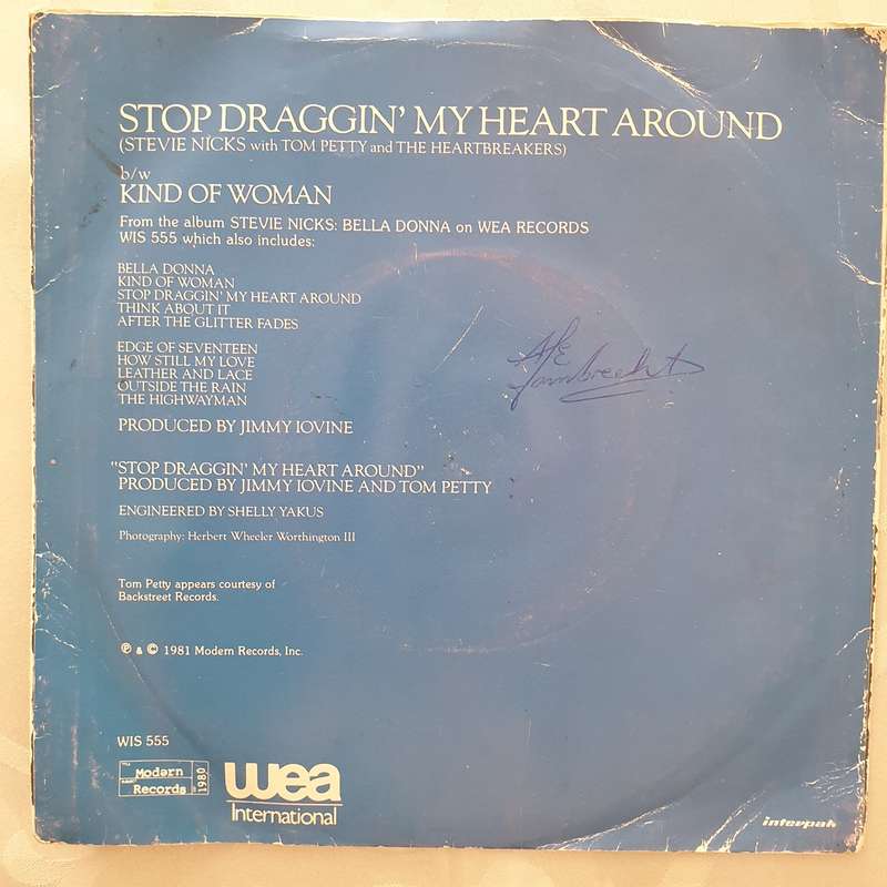 Stevie Nicks With Tom Petty And The Heartbreakers  Stop Draggin' My Heart Around - Vinyl 7"...