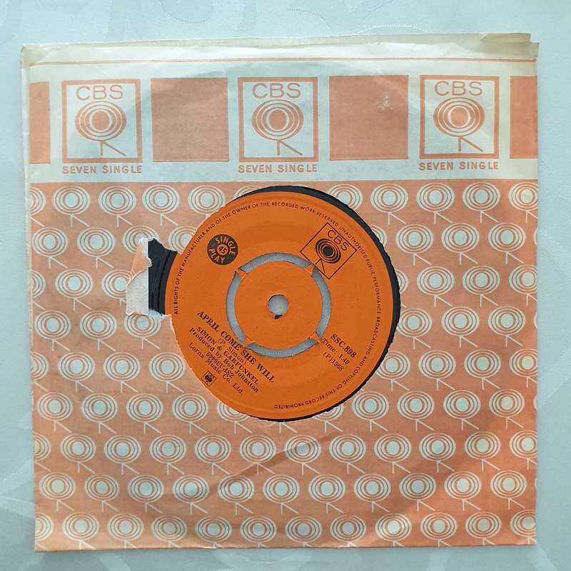 Simon & Garfunkel  Scarborough Fair (/ Canticle) - Vinyl 7" Record - Very-Good+ Quality (VG+)