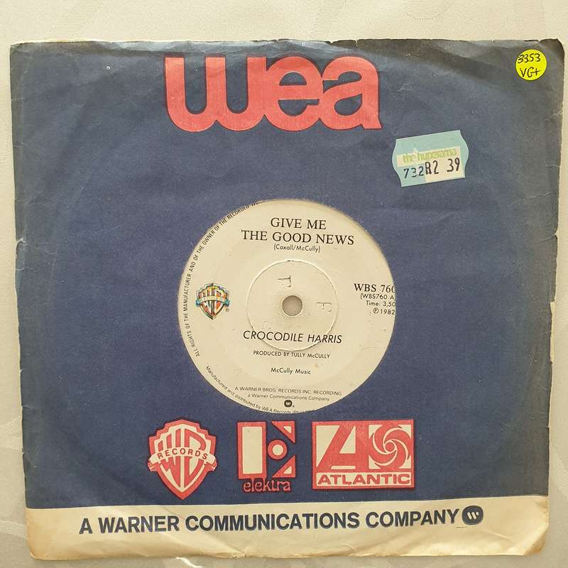 Crocodile Harris  Give Me The Good News (McCully) - Vinyl 7" Record - Very-Good+ Quality (VG+)