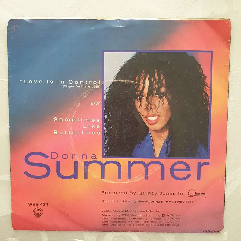 Donna Summer  Love Is In Control (Finger On The Trigger) - Vinyl 7" Record - Very-Good+ Qua...